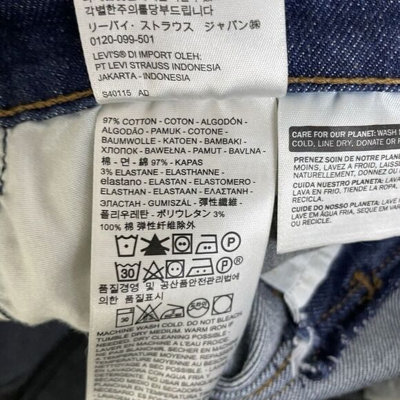 Levis LEJ Re-Issue Slouch Taper Jeans 27 Womens Blue Denim Relaxed Crop Stretch - Picture 10 of 12